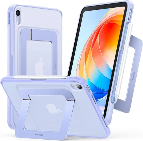 Vista 18 de TORRAS Funda para iPad Mini 7 A17 Pro, Funda para iPad Mini 6 con Soporte para Lápiz, Soporte Ultra Estable, Múltiples Ángulos de Visualización