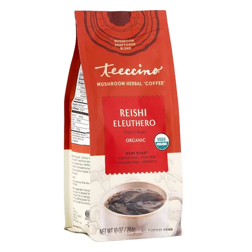 Vista 11 de Teeccino Lion’s Mane Rhodiola Café alternativo de setas adaptogénicas - Rosa - Café de setas herbal con sabor a mane de león y rhodiola, tostado
