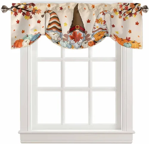 Vista 40 de Cenefas de Navidad de invierno para ventanas, cortinas de cocina con bolsillo para barra, cortinas con aislamiento térmico para ventana de baño