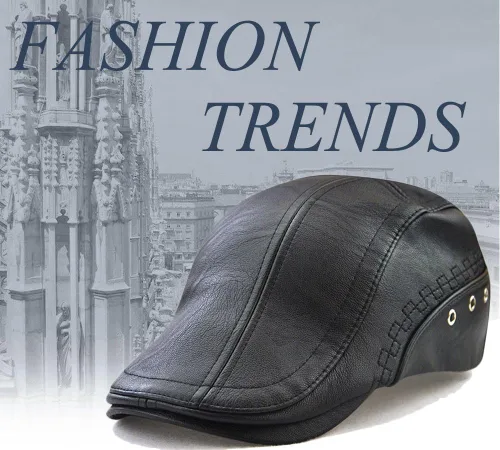 Vista 6 de Gorra de cuero para hombre, diseño de Ivy Gatsby, sombrero de caza para golf