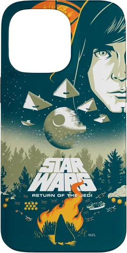 Vista 21 de Star Wars Funda con póster de película retro ilustrada con el regreso del Jedi para iPhone 17