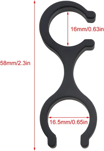 Vista 2 de Bastón de senderismo al aire libre con hebilla de plástico negro, protector de punta de repuesto para nieve y barro, accesorios antideslizantes
