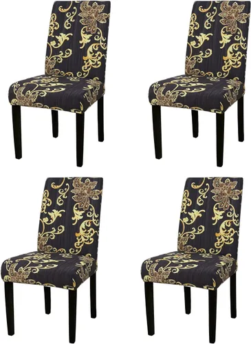 Vista 14 de Funda protectora para silla de comedor, lavable, extraíble, de elastano
