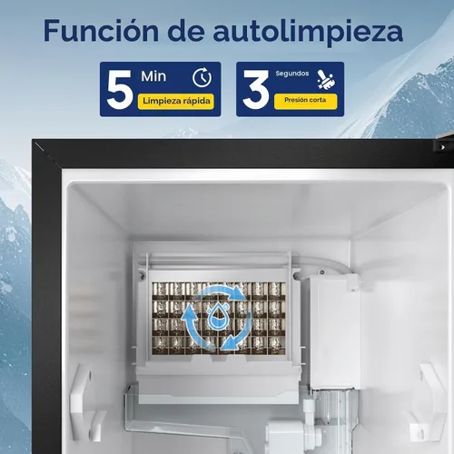 Vista 7 de Coolake Máquina de Hielo Comercial Bajo Mostrador de 15 Pulgadas, 100 lbs/Día de Acero Inoxidable Empotrable Independiente con Contenedor