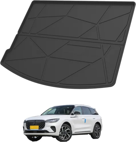 Vista 10 de Elsetyler Revestimiento de carga para viaje 2021 – TPO negro para todo tipo de clima, resistente al agua, bandeja de carga trasera, protector