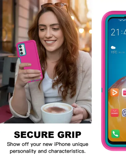 Vista 5 de AICase Funda para Galaxy A14 5G, resistente protección contra caídas, cuerpo completo, resistente a los golpes, a prueba de polvo, militar