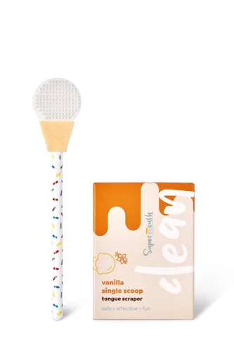 Vista 8 de SuperMouth® Raspador de lengua de una sola cuchara para niños pequeños y niños de 2 a 5 años – Cepillo de doble cara y raspador que elimina