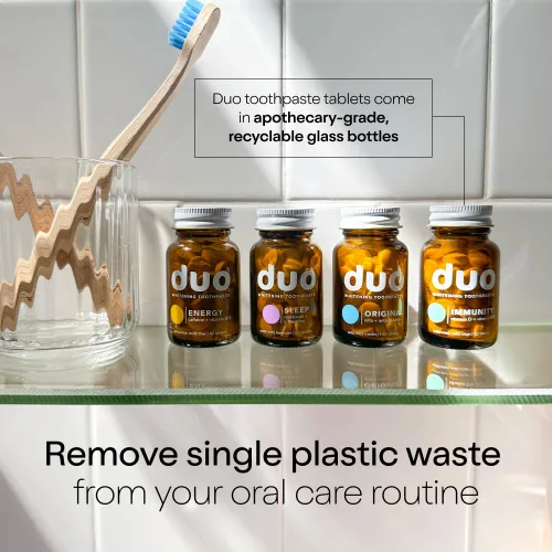 Vista 9 de Pastillas de dentífrico Duo Energy Cafeína + B12 con nanohidroxiapatita (nHa) - Blanqueamiento, remineralización y reducción de la sensibilidad