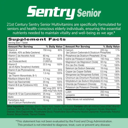 Vista 4 de 21st Century Sentry Senior Tablets - 265 unidades, paquete de 3