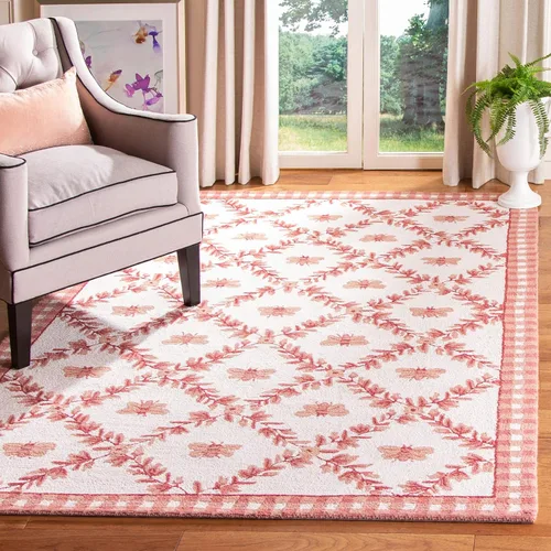 Vista 13 de SAFAVIEH Chelsea Collection - Alfombra decorativa de 1 pies 8 pulgadas x 2 pies 6 pulgadas, color negro, lana de campo francesa enganchada a mano
