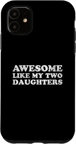 Vista 8 de Awesome Like My Two Daughters for Funny Mom Dad Parent Case for iPhone XR