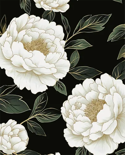 Vista 11 de Papel tapiz floral para despegar y pegar, papel de contacto negro/beige, flores de peonía grandes de 17.5 x 118 pulgadas, papel mural vintage