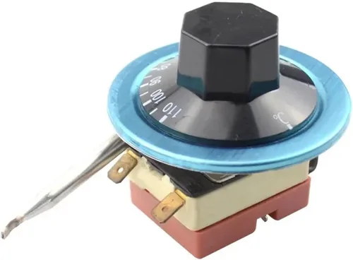 Vista 5 de 1pc 30-110 degree Celsius Adjustable NC Temperature Switch Capillary Thermostat 16A with 2 terminals temperature rotary switch