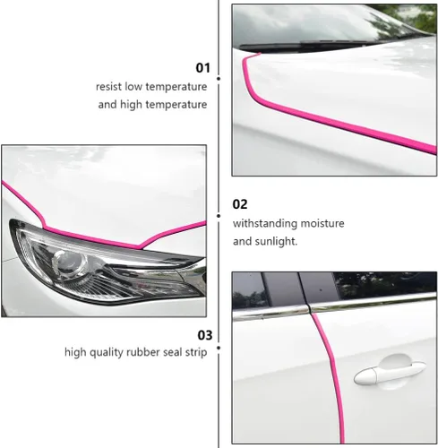 Vista 8 de Sewroro Protector de puerta de coche en forma de U flexible para puerta de coche, tira de sellado de puerta de coche, guardias de puerta