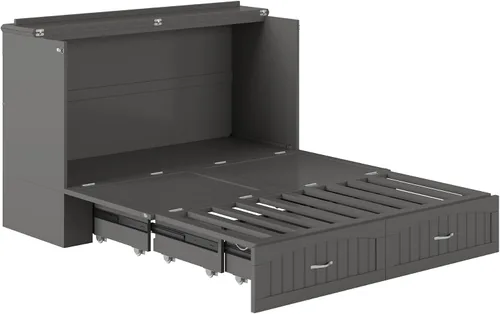 Vista 14 de AFI, Southampton Murphy - Baúl de cama Queen con colchón y cajón de 6 pulgadas, color gris