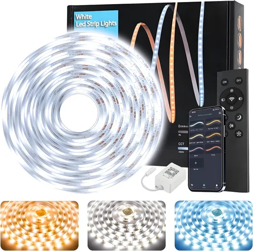 Vista 11 de Tenmiro - Tira de luces LED de 50 pies, tira de luces LED inteligente con sincronización de música, cambio de color, control de aplicación y control