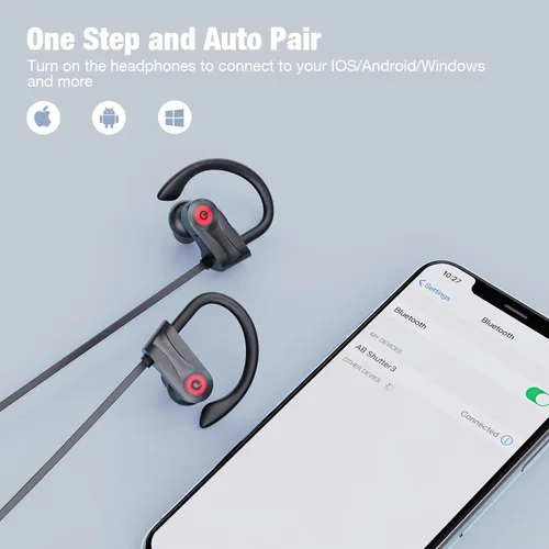 Vista 8 de Boean Bluetooth Headphones, Wireless Headphones with AI Music Generation Negro