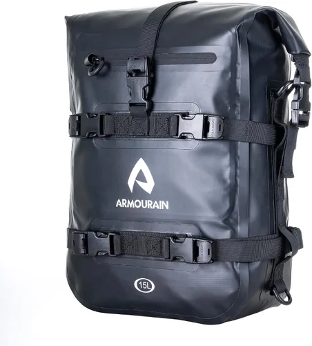 Vista 9 de Bolsa Impermeable para Parachoques de Motocicleta 6L Bolsa de Barra Antichoque de Motor con Correa para el Hombro Bolsa de Marco Lateral