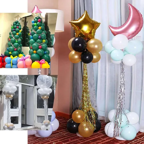 Vista 5 de Efavormart - Juego de 2 columnas de globos de 8 pies para decoración de bodas, cumpleaños y graduaciones, decoración profesional de pie grande