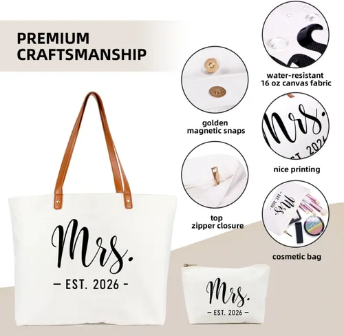 Vista 4 de Lamyba Bride Bag, Bride to be Gifts, Bridal Shower Wedding Gifts