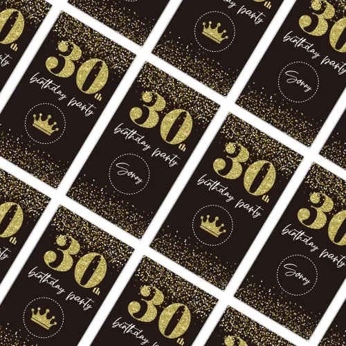 Vista 4 de REWIDPARTY Tarjetas de juego para raspar para fiesta de cumpleaños número 30 (32 piezas) Saludos a 30 años de premios para rifas, feliz fiesta
