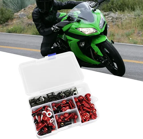 Vista 2 de 177PCS Kit de carenado de motocicleta Tornillos de aluminio para parabrisas de motocicleta M5 M6 Reemplazo de tornillos para parabrisas