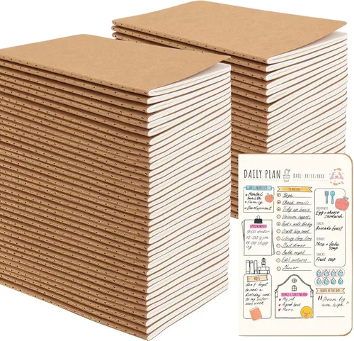 Vista 18 de Oucaru Cuaderno de Bolsillo de 24 Piezas, 3.5" x 5.5", 2 Colores, Cuaderno Rayado de 52 Páginas Mini Cuaderno Diario, Pequeño Cuaderno Memo Bloc