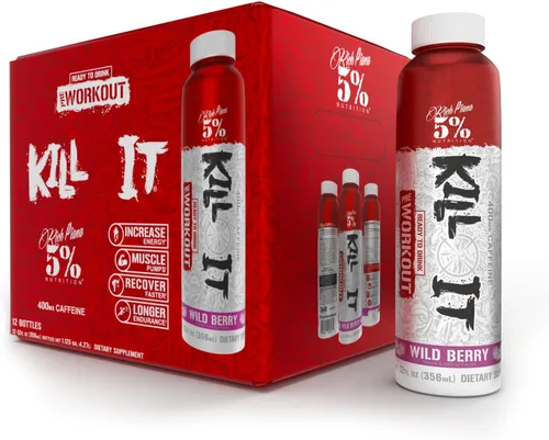 Vista 8 de 5% Nutrition Kill It - Bebida energética de cafeína lista para beber de alta rigidez, 400 mg de cafeína, bomba extrema, resistencia, enfoque e