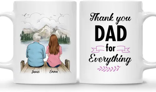 Vista 10 de Gossby Taza personalizada para padre - Regalos para padre, regalos para padre, mejores tazas de café para padre, taza personalizada para papá. Padre