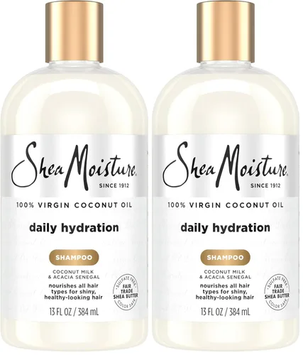 Vista 14 de SheaMoisture Champú de hidratación diaria para todo tipo de cabello, 100% aceite de coco virgen, sin sulfatos, 13 onzas