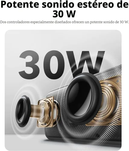 Vista 3 de Soundcore Motion 300 de Anker, altavoz Bluetooth, altavoz portátil inalámbrico de alta resolución, IPX7 impermeable, BassUp, Bluetooth 5.3, sonido