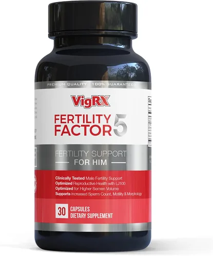 Vista 2 de VigRX Factor de fertilidad 5 para hombres - Suplemento de salud reproductiva masculina con Tongkat Ali LJ100, Panax Ginseng, Zinc y Selenio - Apoya