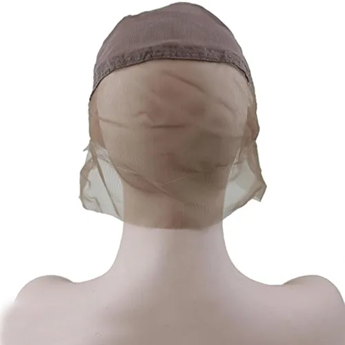 Vista 3 de Gorra de peluca de encaje completo con estiramiento de oreja a oreja. Pre hecha para ti. Comienza tu proyecto de fabricación de pelucas hoy. Hazlo
