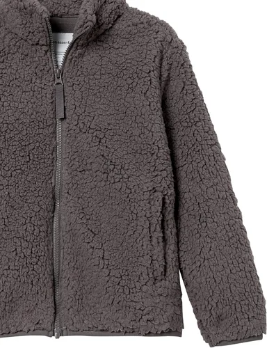 Vista 2 de Tienda Essentials Chaqueta de forro polar Sherpa para niñas y niños pequeños con cierre completo