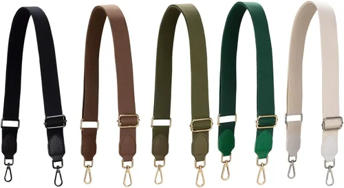 Vista 6 de Allzedream - Correas de bolso de reemplazo, bolsos de lona anchos de cuero ajustables Negro