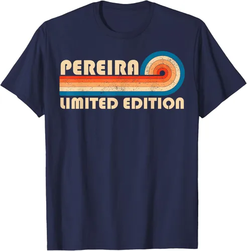 Vista 53 de PEREIRA - Camiseta vintage con apellido retro de los años 80 y 90, Negro
