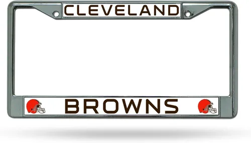Vista 6 de Rico Industries NFL Football Premium 12" x 6" Chrome Frame with Plastic Inserts - Car/Truck/SUV Automobile Accessory