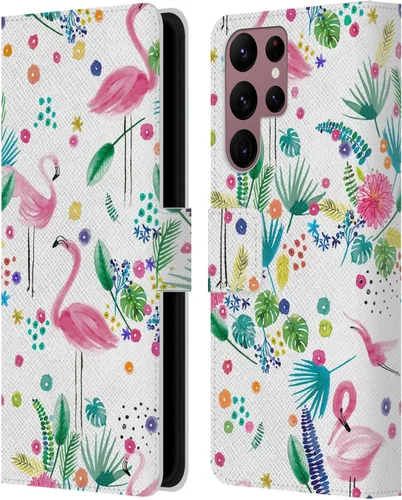Vista 18 de Head Case Designs Officially Licensed Ninola Brushstrokes Black Summer Patterns Leather Wallet Case Compatible with Samsung Galaxy A07 4G