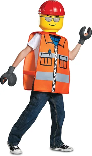 Vista 3 de Disguise LEGO Construction Worker Basic Child Costume