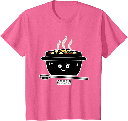 Vista 42 de Sopa coreana de guiso de tofu suave picante Sundubu jjigae huevo caliente, gris, S Negro