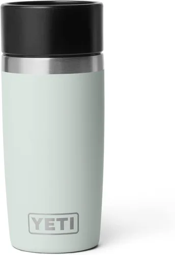 Vista 49 de YETI Rambler - Botella de viaje de 8 onzas, acero inoxidable, aislada al vacío con tapa a prueba de fugas, color negro