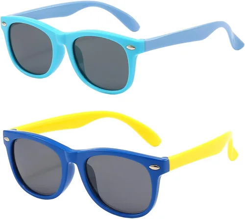 Vista 17 de FANNYGO Paquete de 3 lentes de sol polarizados para niños y niñas de 3 a 10 años Negro