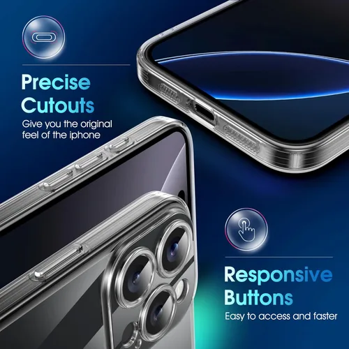 Vista 52 de Supdeal Funda cristalina transparente para iPhone 11, [No se amarillea] [Protección de la cámara] [Probado contra caídas de grado militar] Funda