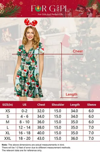 Vista 6 de For G and PL Vestido cruzado de manga corta con cuello en V para mujer