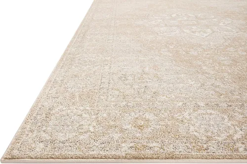 Vista 4 de Loloi Odette - Alfombra decorativa beige/plateada de 2'-3" x 3'-10" Beige y plateado