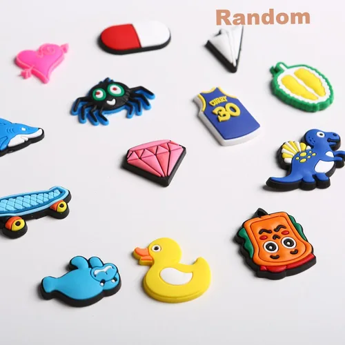 Vista 3 de Bonitos dijes de cocodrilo para niños y adultos, dijes para zapatos para niñas y niños, divertidos pines de cocodrilo, dijes de cocodrilo