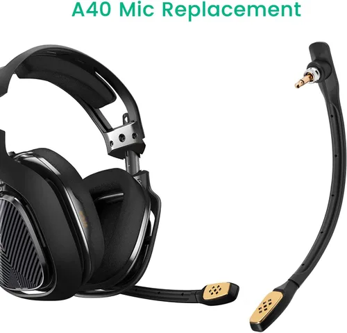 Vista 2 de Smays Micrófono de repuesto para auriculares Astro A40 A40 TR, pieza de micrófono desmontable con cancelación de ruido con cubierta de espuma