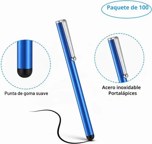 Vista 3 de Outus 100 lápices capacitivos a granel, pantalla táctil, lápiz capacitivo universal compatible con almohadilla, teléfono, tableta, la mayoría