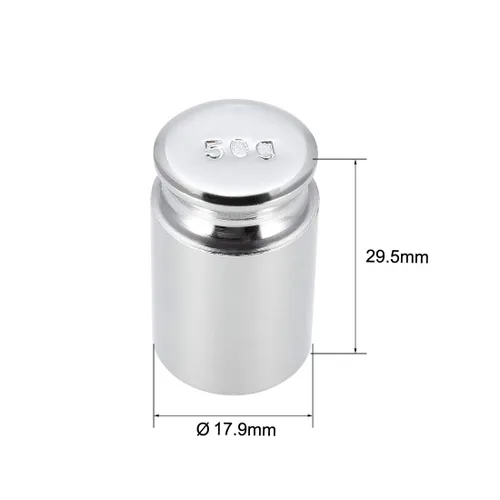 Vista 2 de uxcell Acero cromado de la precisión del peso 1.76 oz M1 de la calibración para las básculas de la balanza de Digitaces