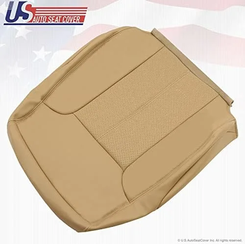 Vista 5 de Compatible con Ford F250 Lariat Driver Top Lean Back Funda de asiento de cuero TAN 2011 2012 2013 2014